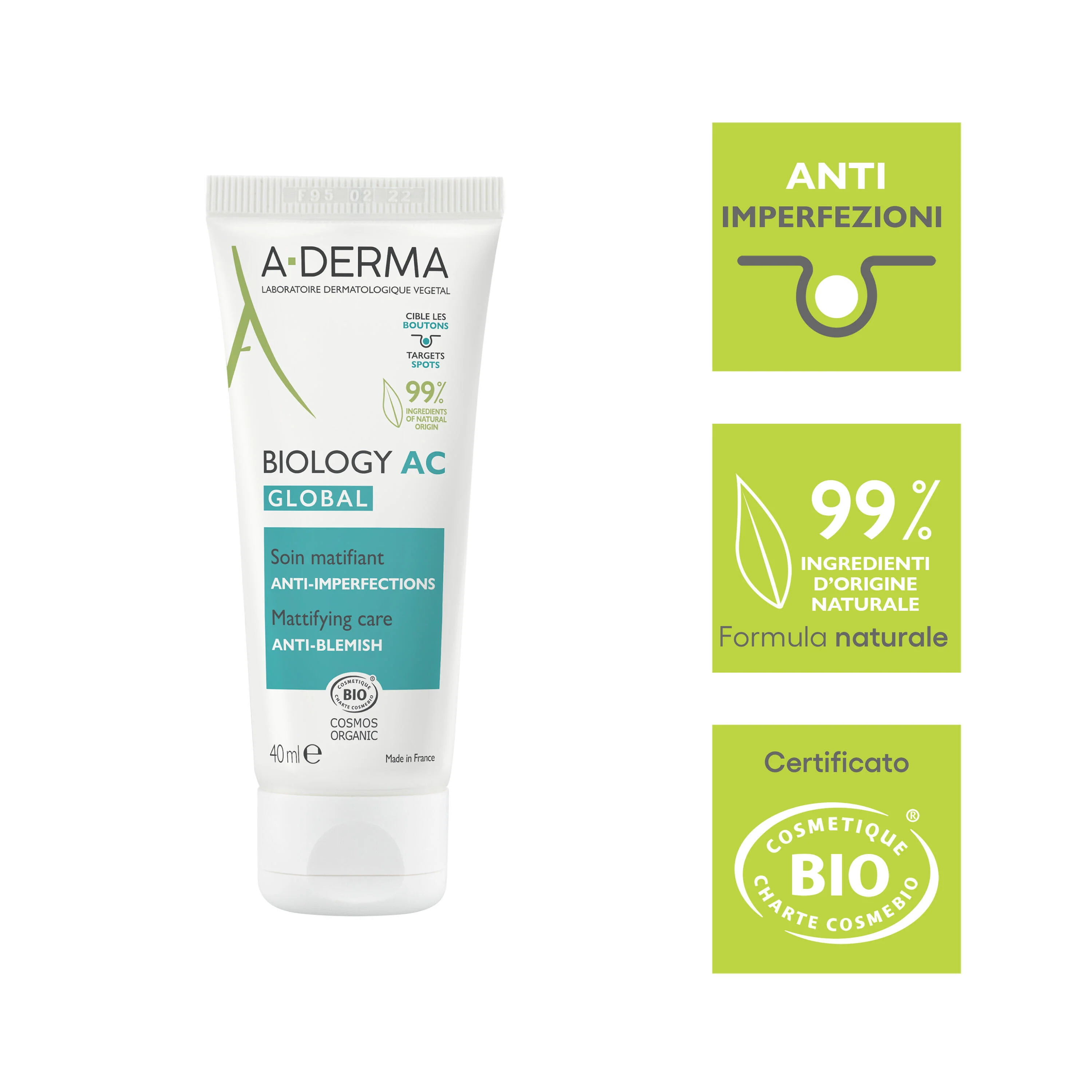 Biology AC GLOBAL Tratament matifiant anti-imperfecțiuni - Tratament facial anti-imperfecțiuni 24 de ore