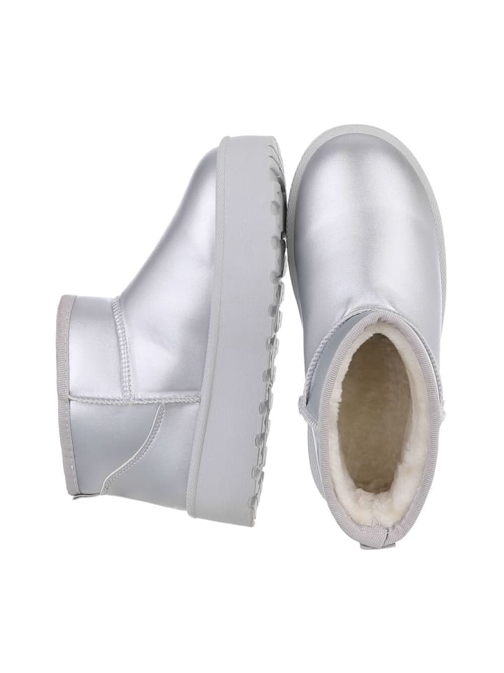Ital-Design Stiefelette in Silber günstig kaufen