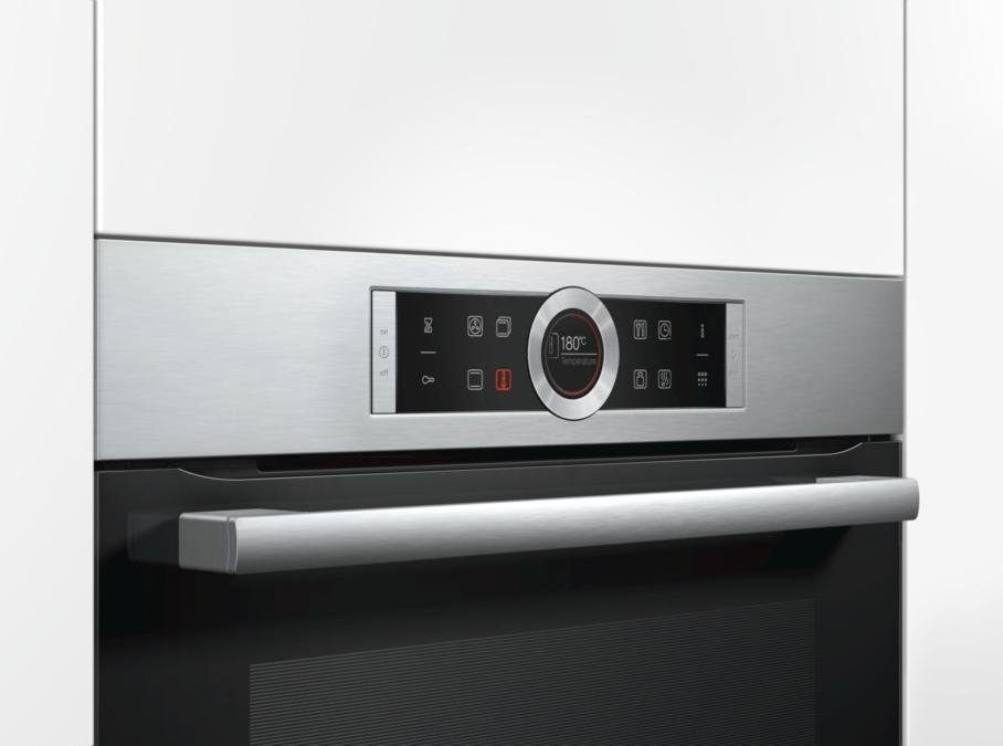 BOSCH Pyrolyse Backofen Serie 8 HBG675BS1, mit Teleskopauszug nachrüstbar, Pyrolyse-Selbstreinigung, mit AutoPilot