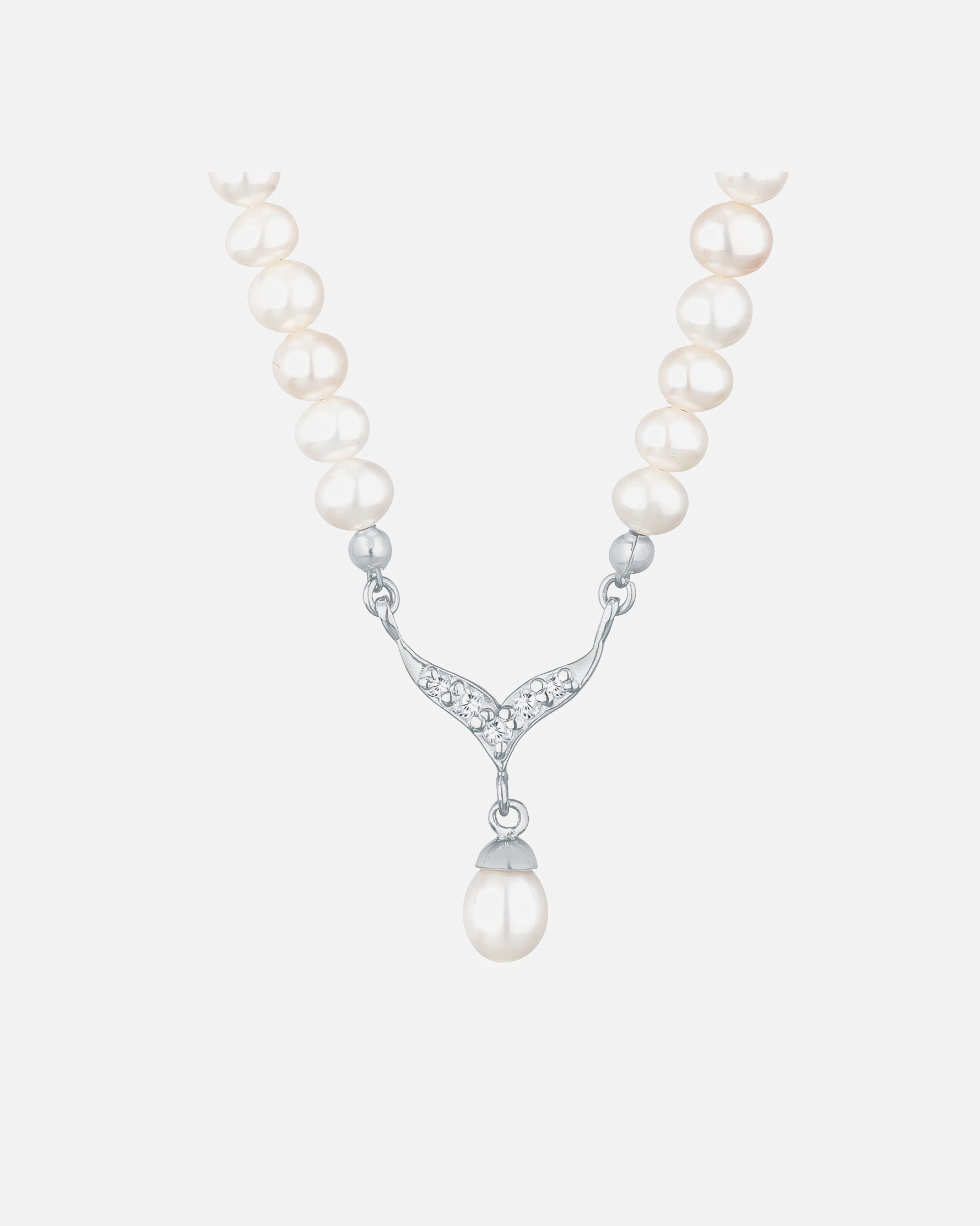 Anello da donna Elli PERLU con perla coltivata d'acqua dolce e zirconi (925/1000) in argento