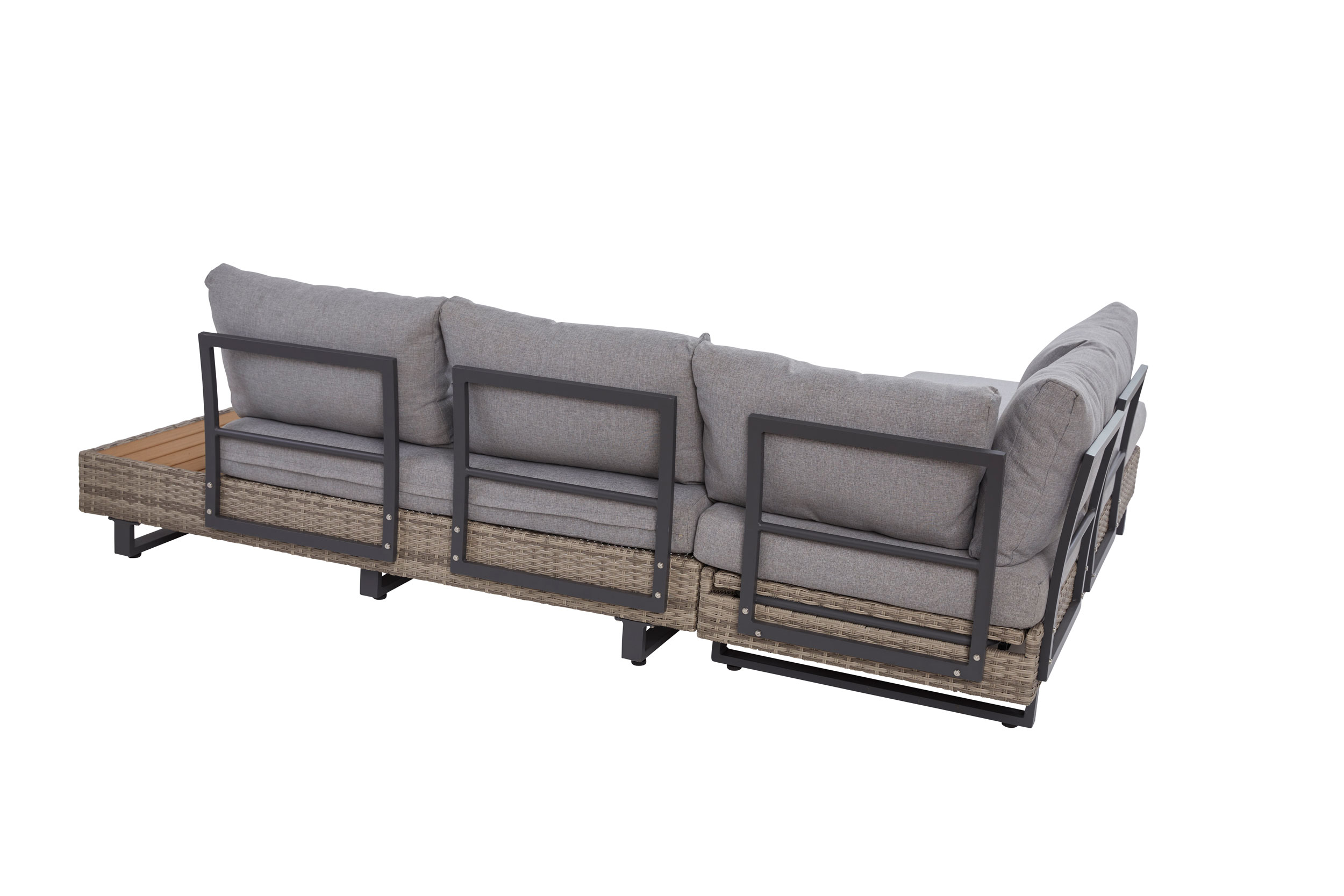 OUTDOORGartenlounge-Set 3 tlg. Alu