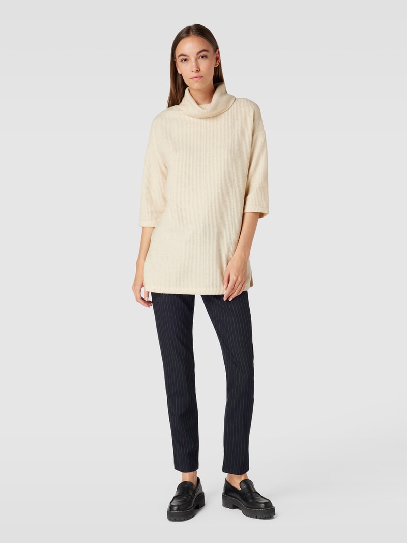 Pullover mit Rollkragen und 3/4-Arm Modell 'Tamie' in offwhite