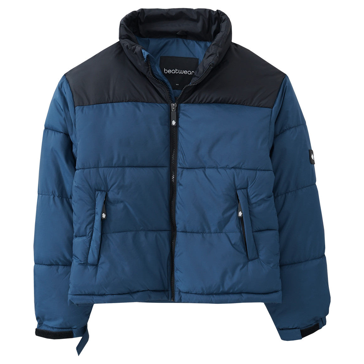 Jungen Winterjacke im zweifarbigen Look