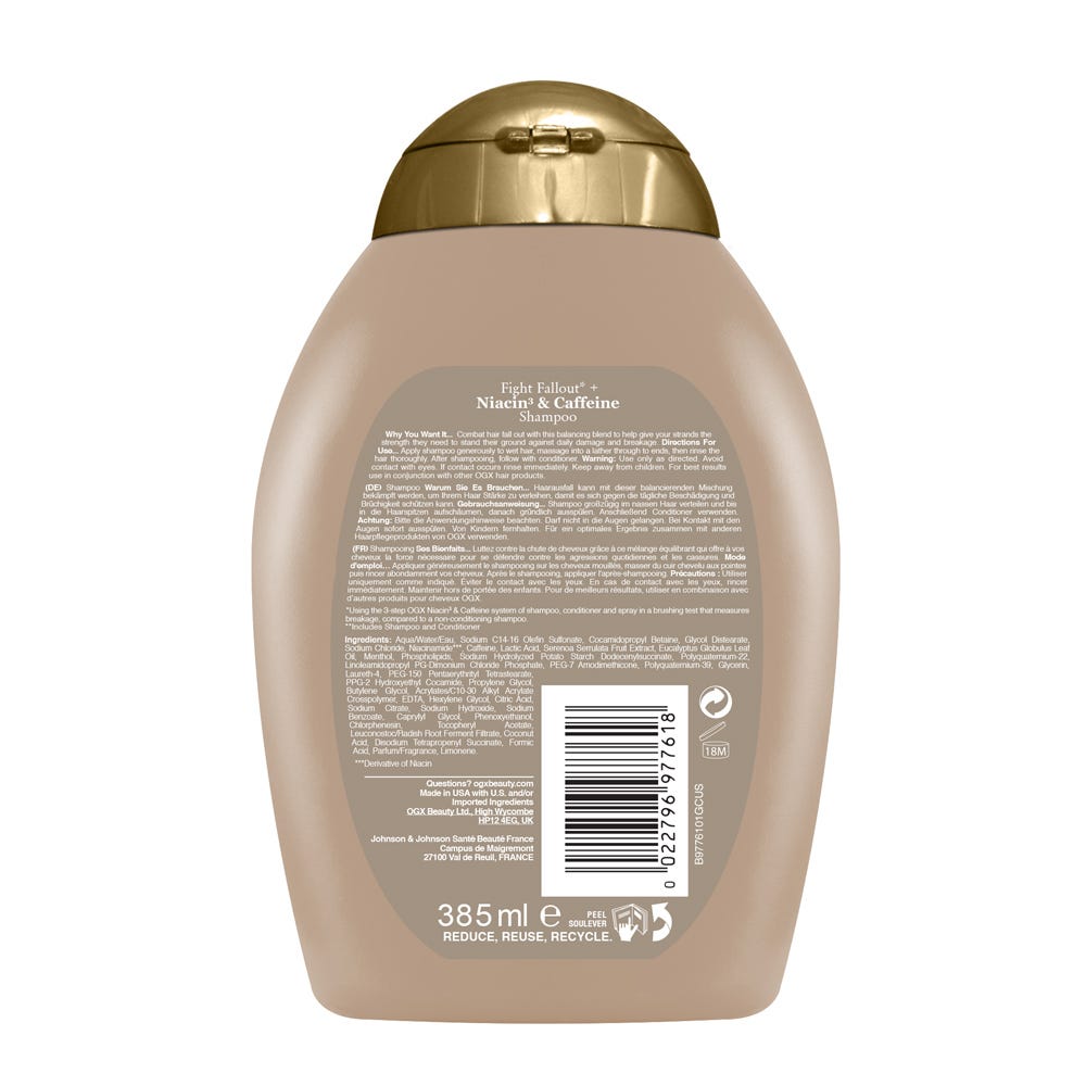 OGX Fight Fallout Caffeine Shampoo 385 ml