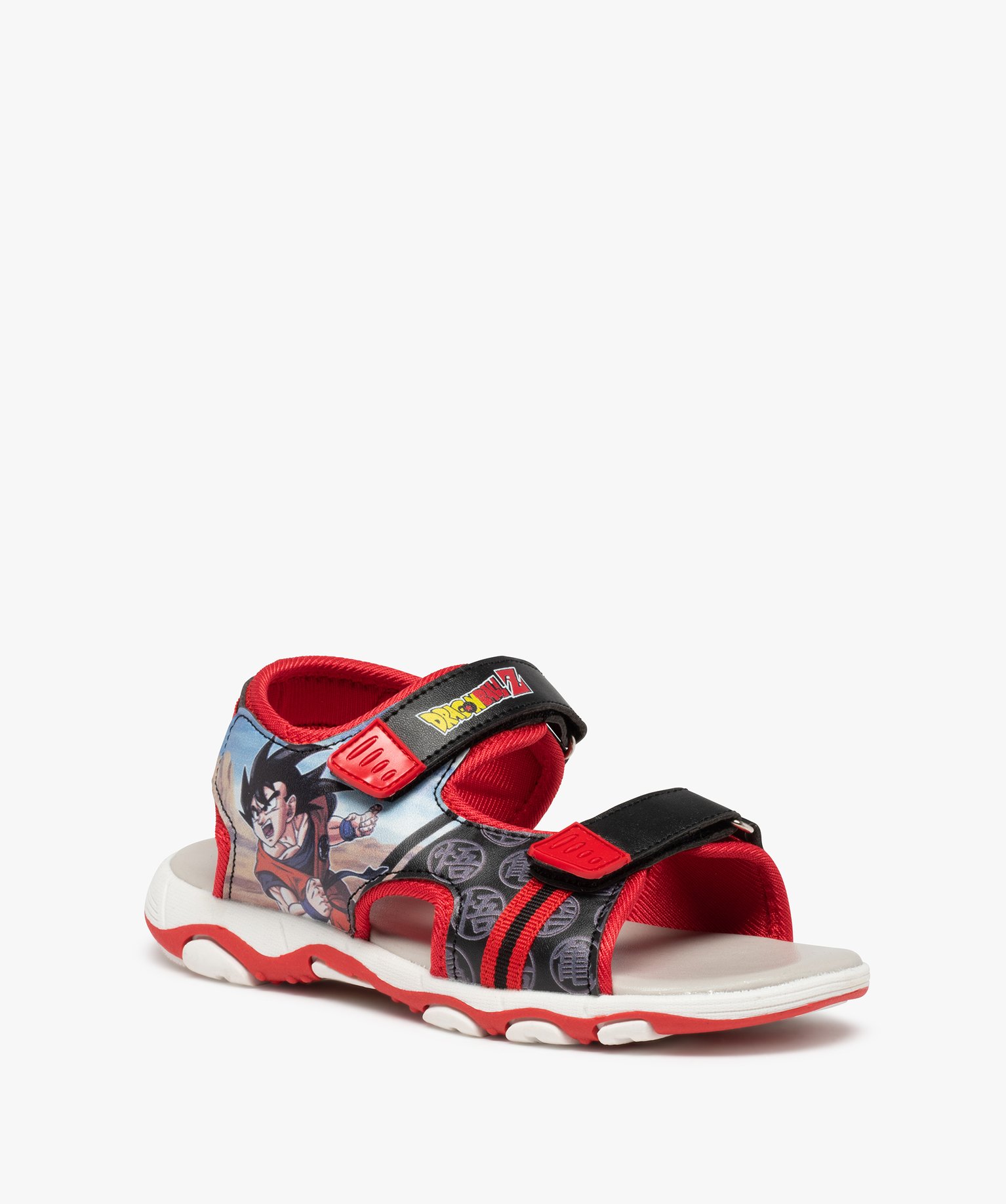 Sandales Garçon imprimées à scratchs – Dragon Ball Z rouge | GEMO