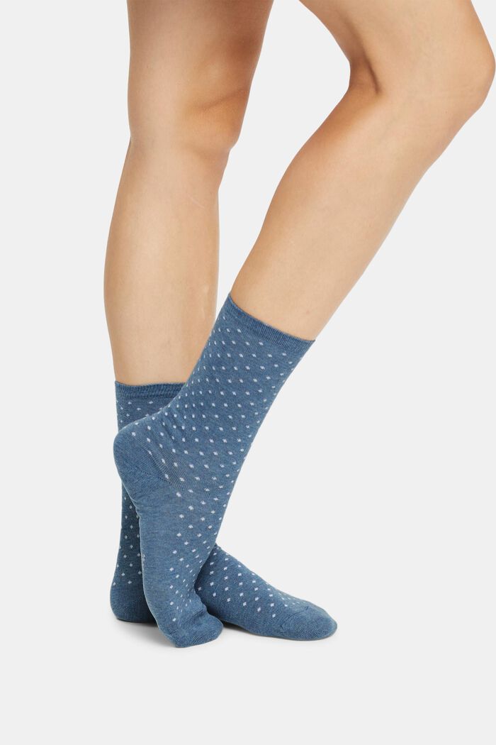 2er-Set Socken mit Polka Dots, Bio-Baumwolle