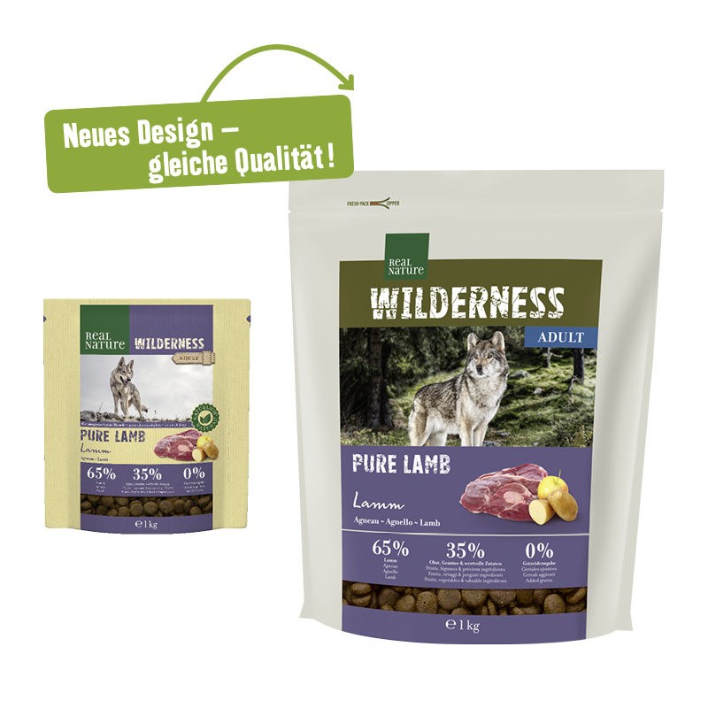REAL NATURE Hundetrockenfutter REAL NATURE WILDERNESS Adult Pure Lamb 1 kg