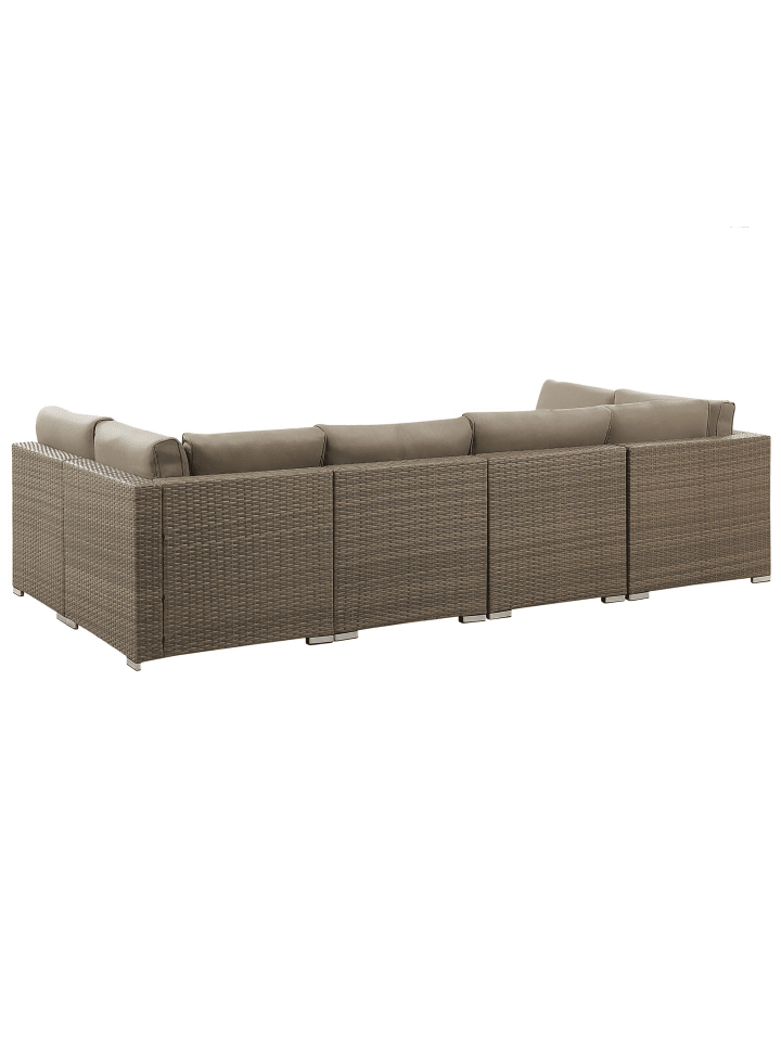 Beliani 7-tlg Lounge Set BELVEDERE in Braun günstig kaufen onesize