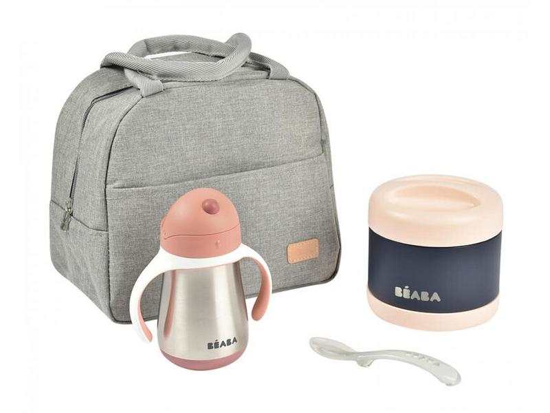 Set repas On-the-go vieux rose