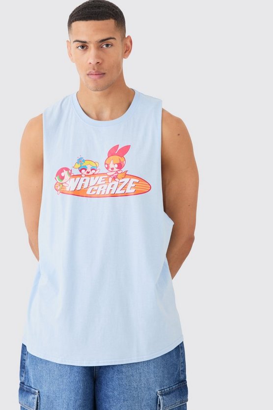 Oversize Tanktop mit lizenziertem Powerpuff-Print