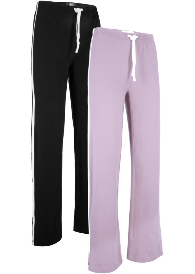 Shirthose aus Stretchmaterial im Doppelpack, gerade geschnitten