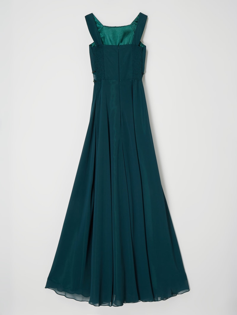 Kleid aus Chiffon in dunkelgrün