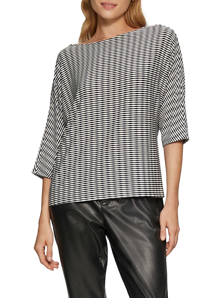 comma Bluse in Schwarz/ Weiß günstig kaufen