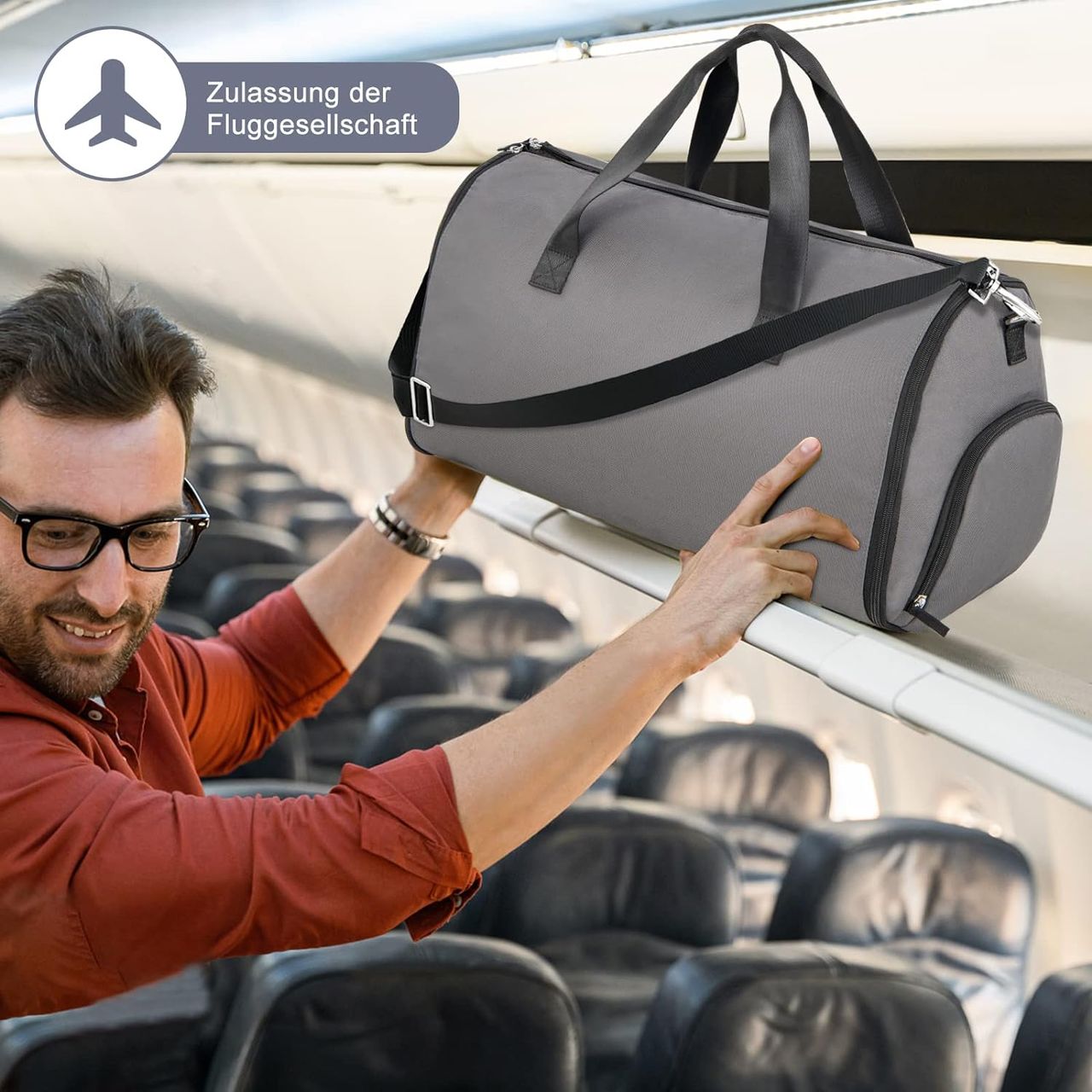 Costway 2-in-1 Handgepäcktasche & Kleiderhängetasche