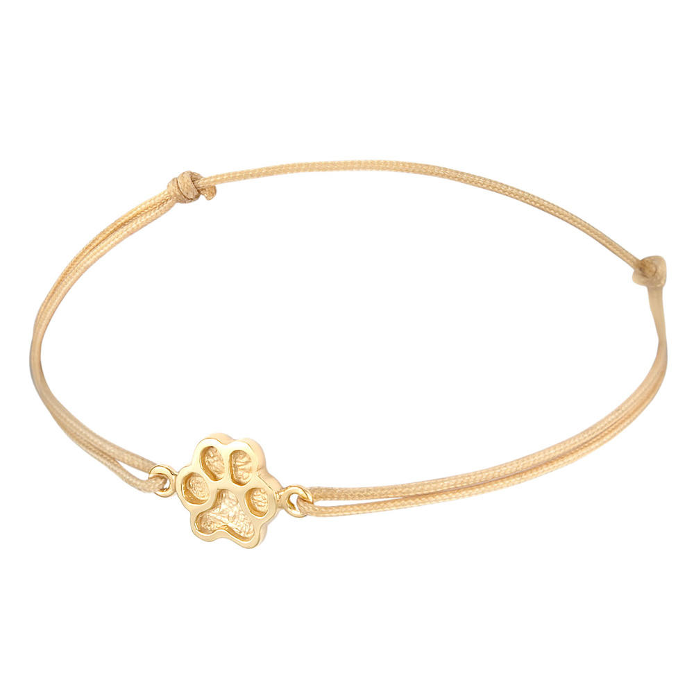 Elli Elli Bracelet Femmes symbole de patte avec textile en argent sterling 925 Bracelet