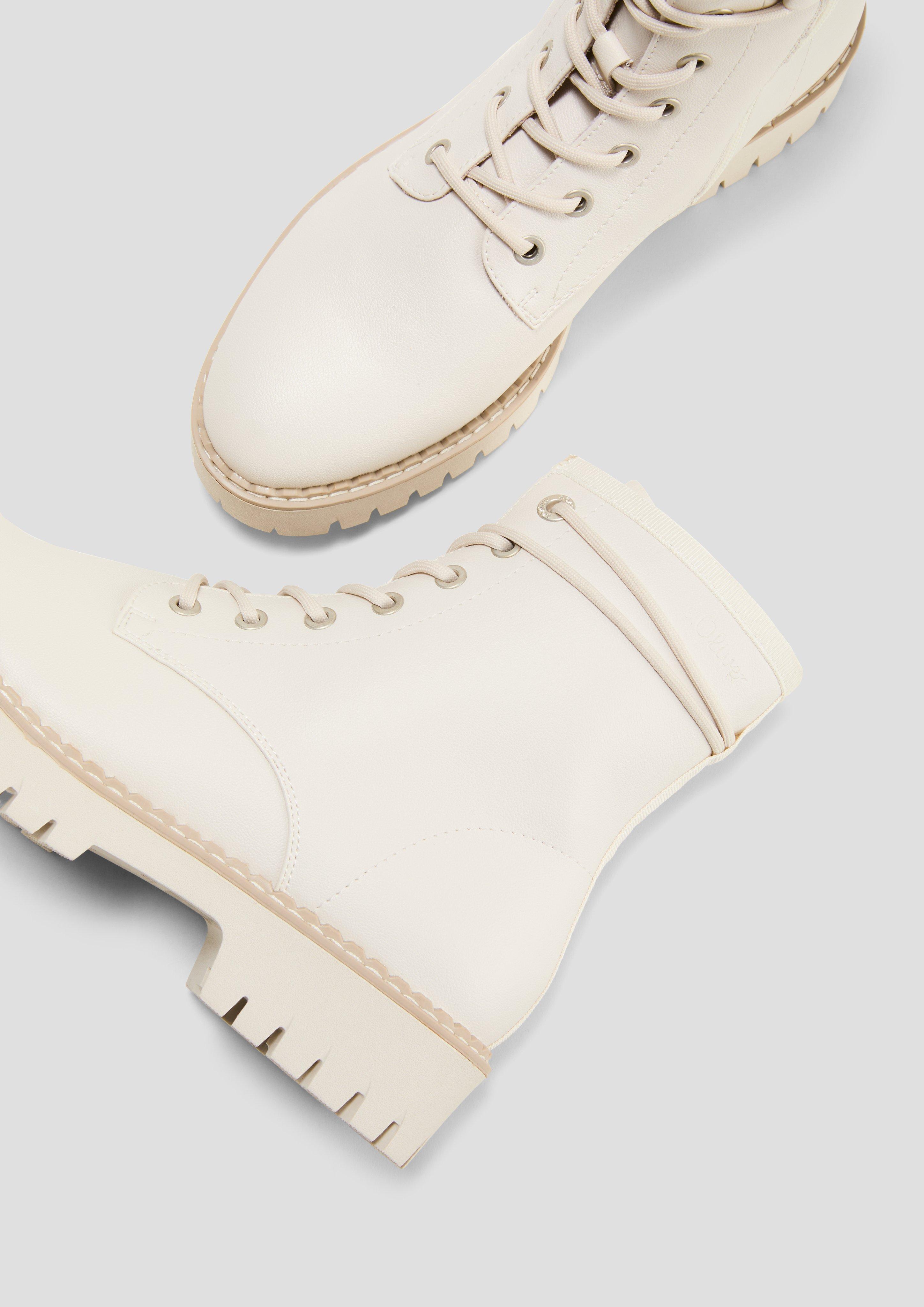 Schnürstiefel in Leder-Optik  6008284-462