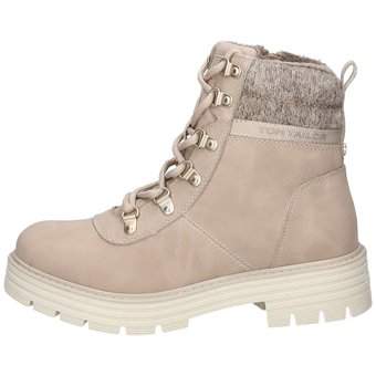 Tom Tailor Schnür Boots in beige