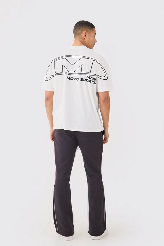 Oversize T-Shirt mit Moto Sport Print