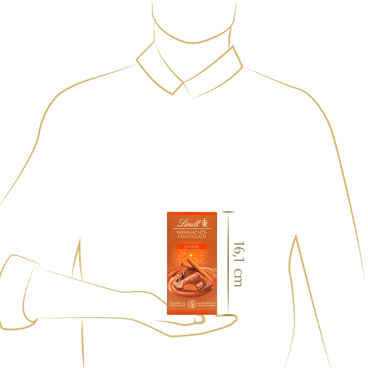 Weihnachts-Chocolade Classic, 100g