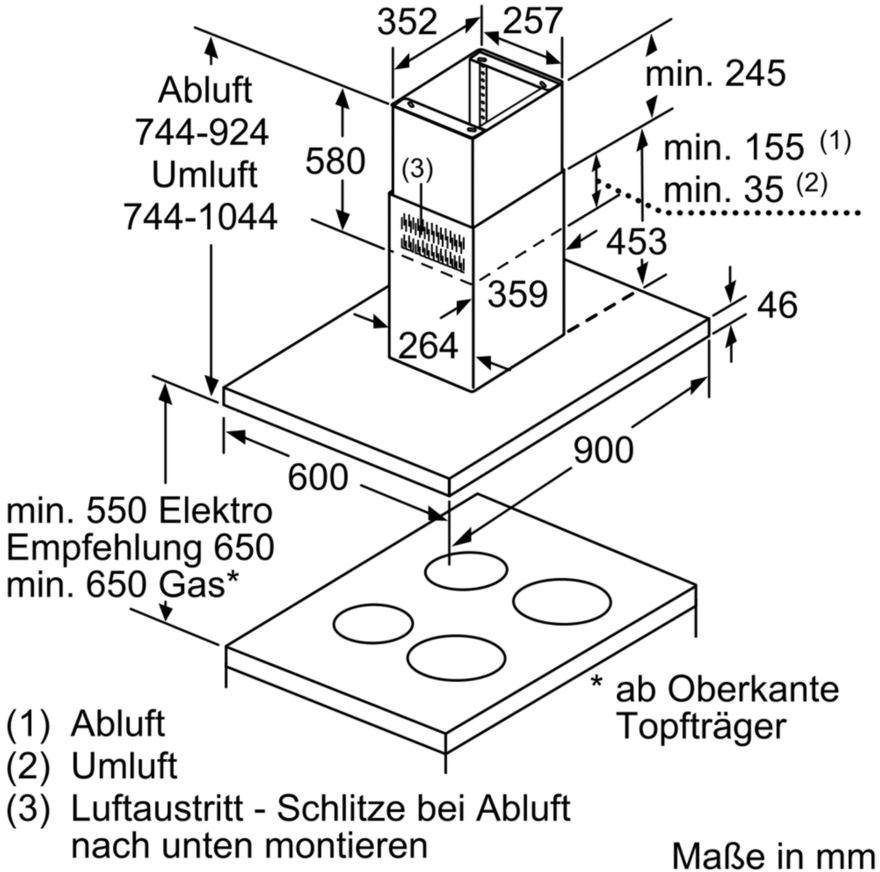 SIEMENS Inselhaube Serie iQ500 LF97BCP50
