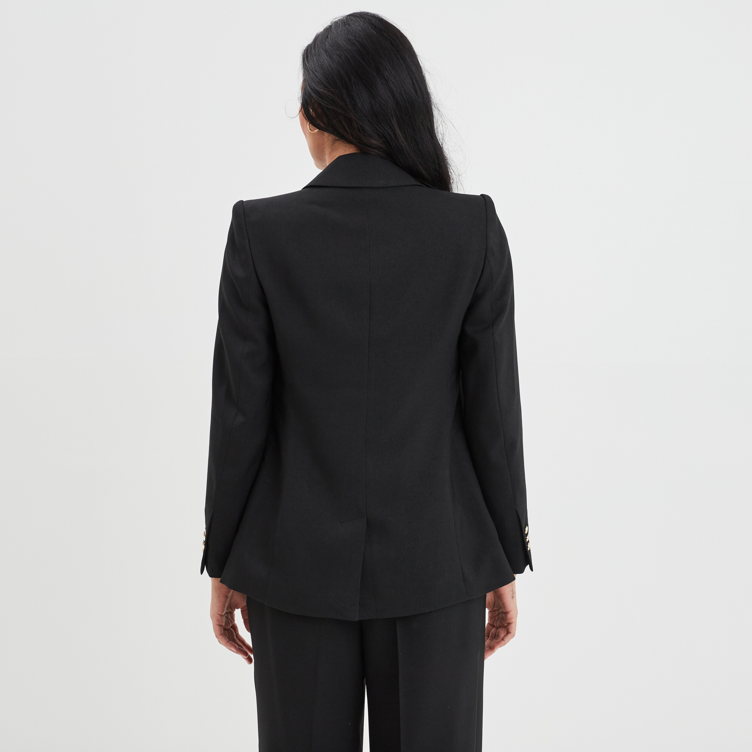 Veste blazer double boutonnage noir femme | La Halle