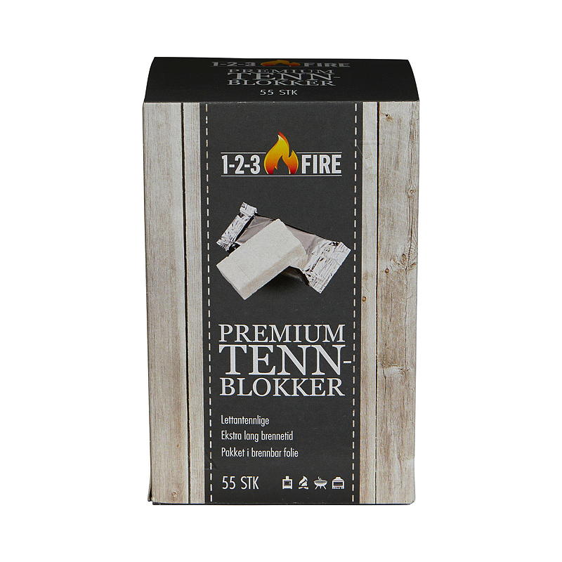 1-2-3 Fire Tennblokk 55 stk i boks 1-2-3 Fire