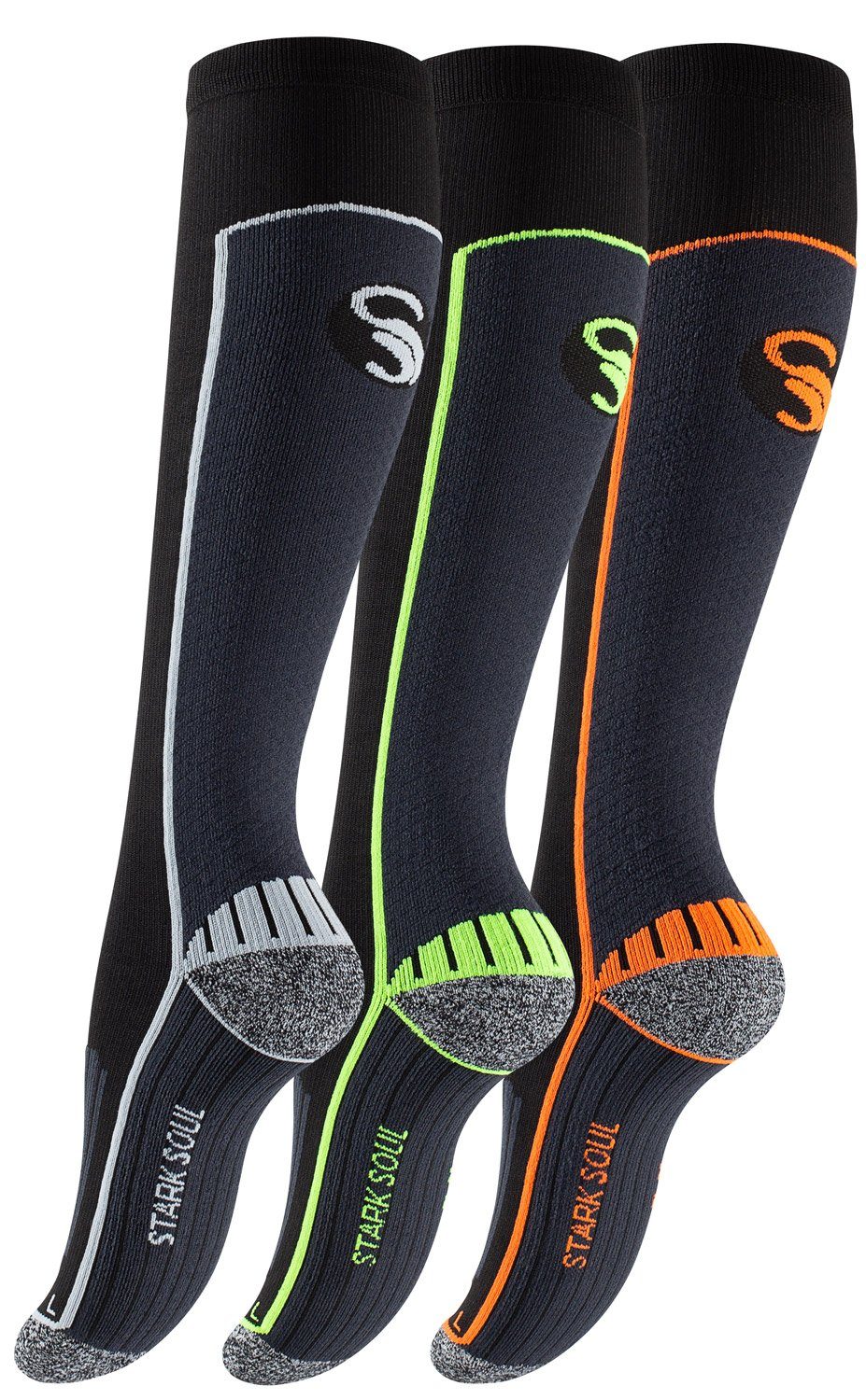 Stark Soul® Kompressionsstrümpfe Damen Sportsocken - Kompressionssocken, Sport-Kompressionskniestrümpfe Ergonomisch formgenäht -Rechts-Links- (gekennzeichnet)