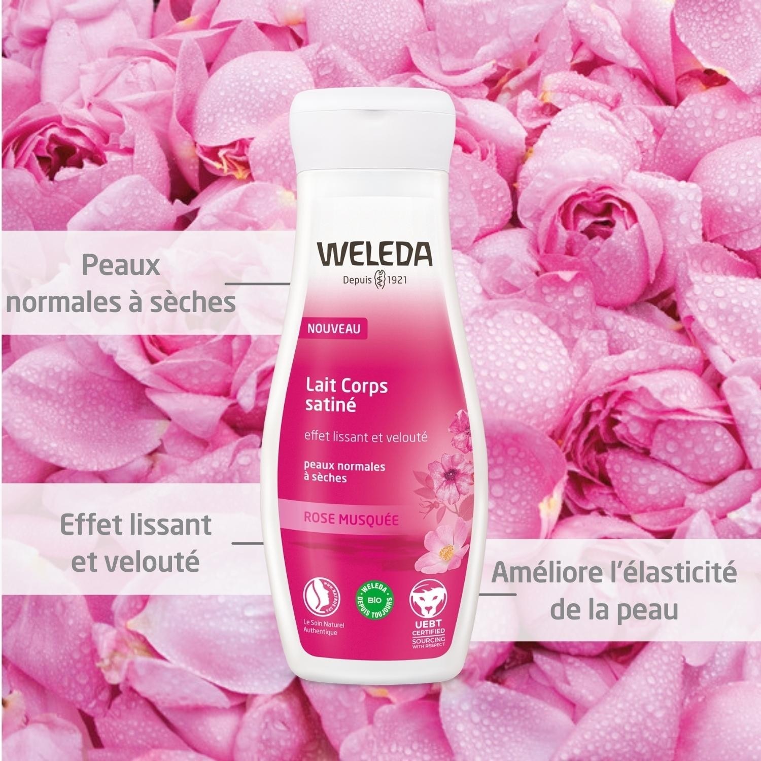Weleda Saténové tělové mléko s vůní šípků - 200 ml
