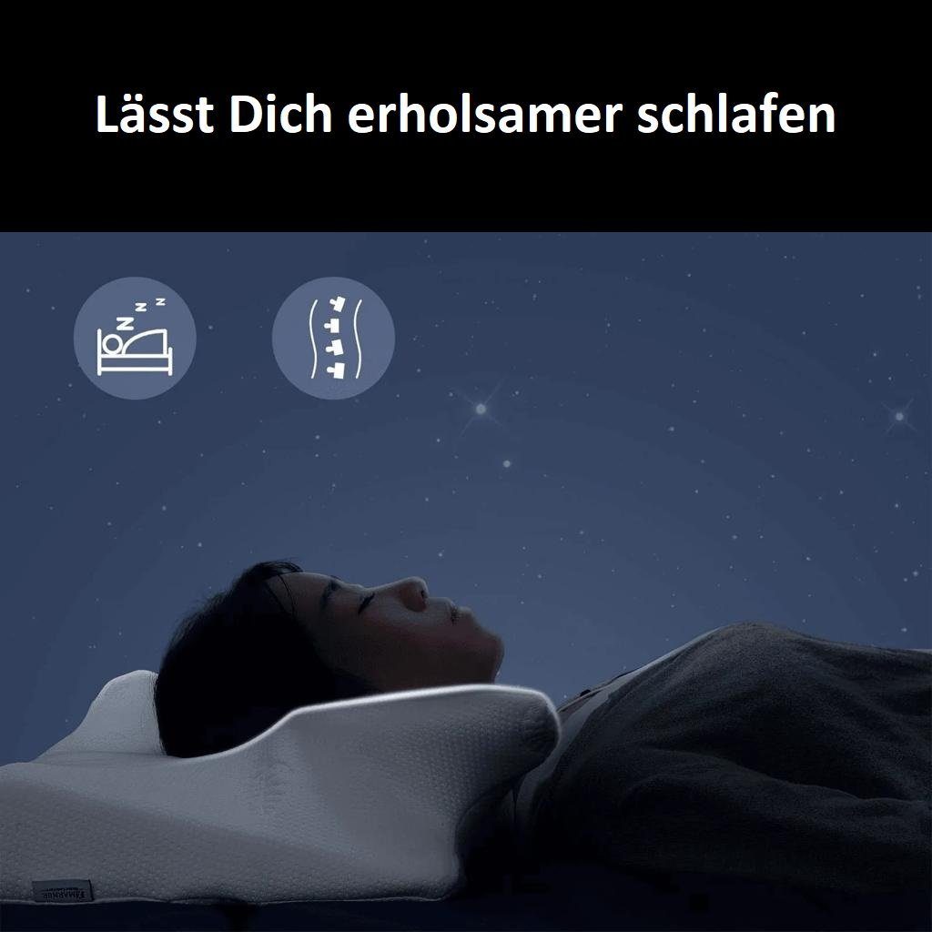 Nackenstützkissen Nackenkissen Orthopädisches Kissen Memory-Schaum waschbarer weißem Kissenbezug, Softsail