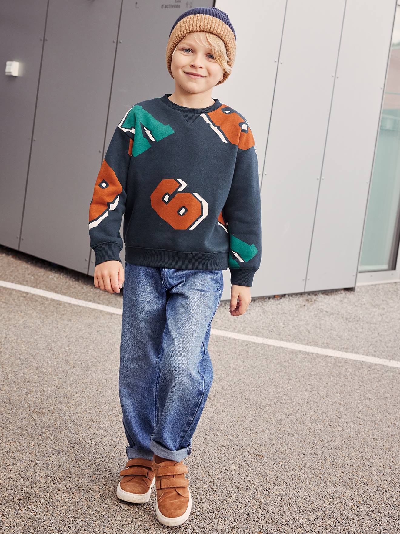 Vertbaudet Jungen Sweatshirt - tannengrün