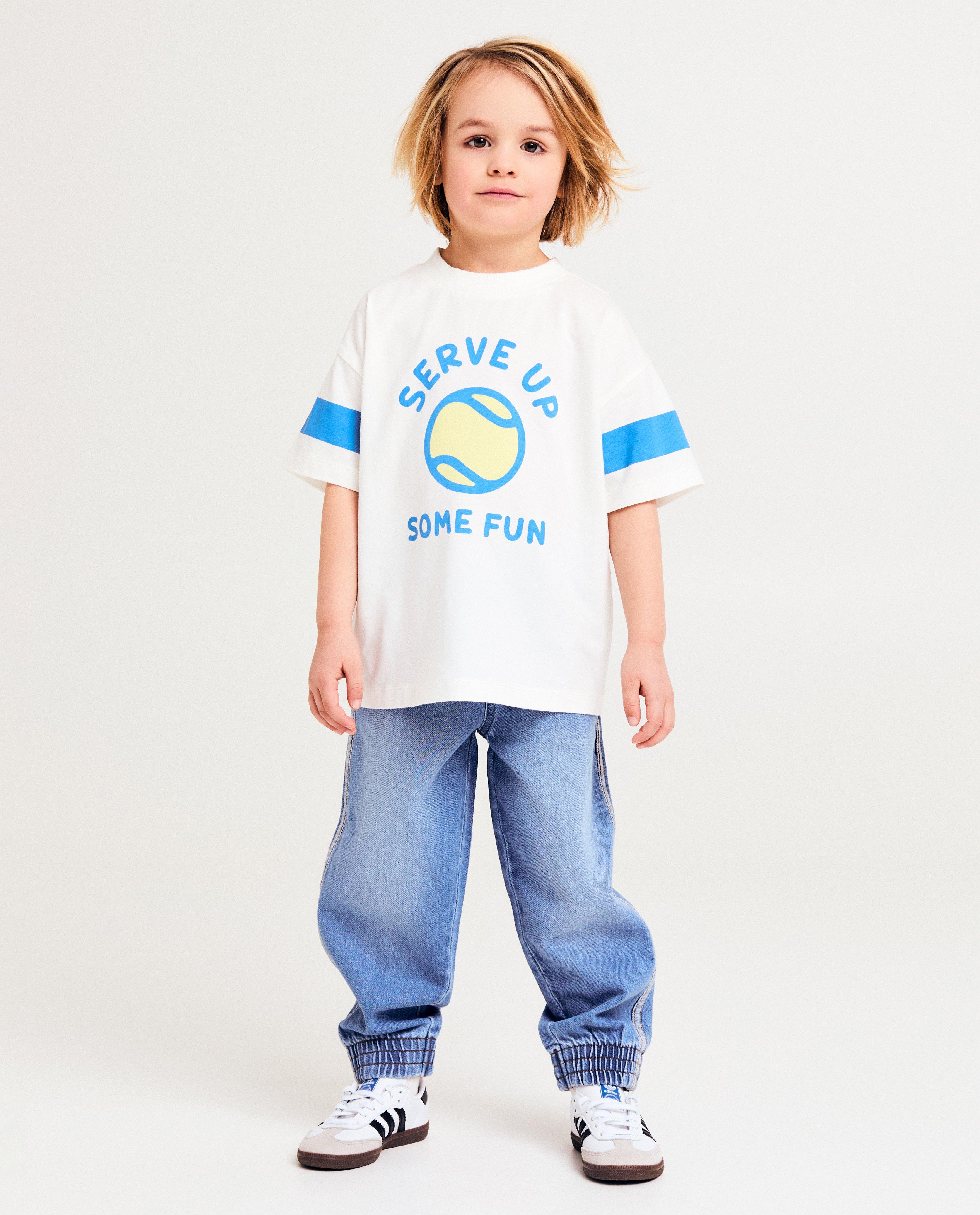 Tricou Kidz Nation cu imprimeu alb