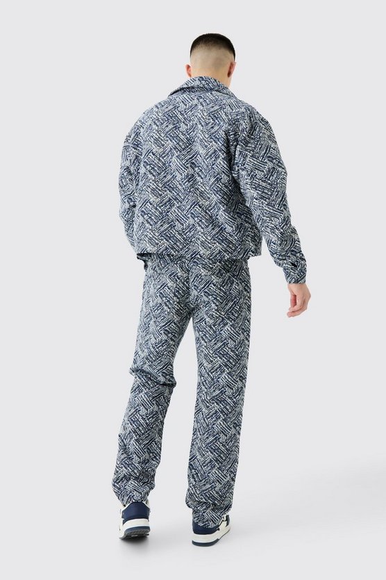 Kastige gemusterte Jacke