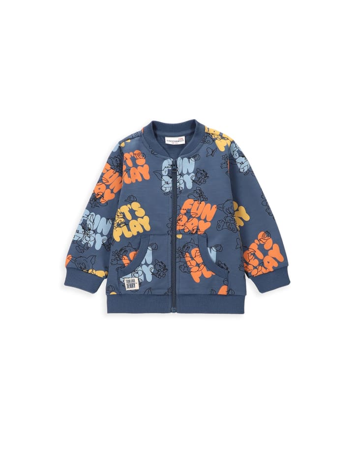 Coccodrillo Sweatshirt mit Reißverschluss in blau günstig kaufen