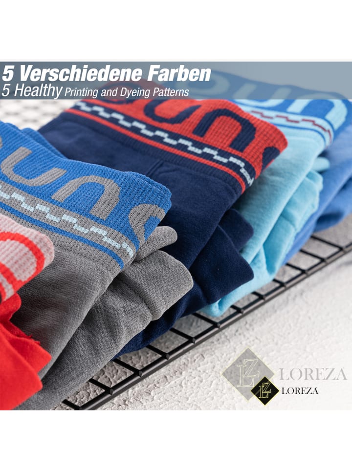 LOREZA 10er Set Boxershorts - Kariert - Bunt günstig kaufen