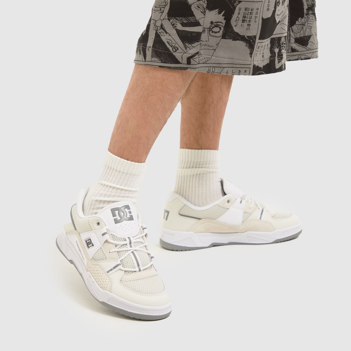 DC Construct-sneakers i benvitt