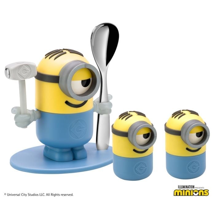 Eierbecher-Set Minions® mit Salzstreuern und LÖffel, 4-teilig