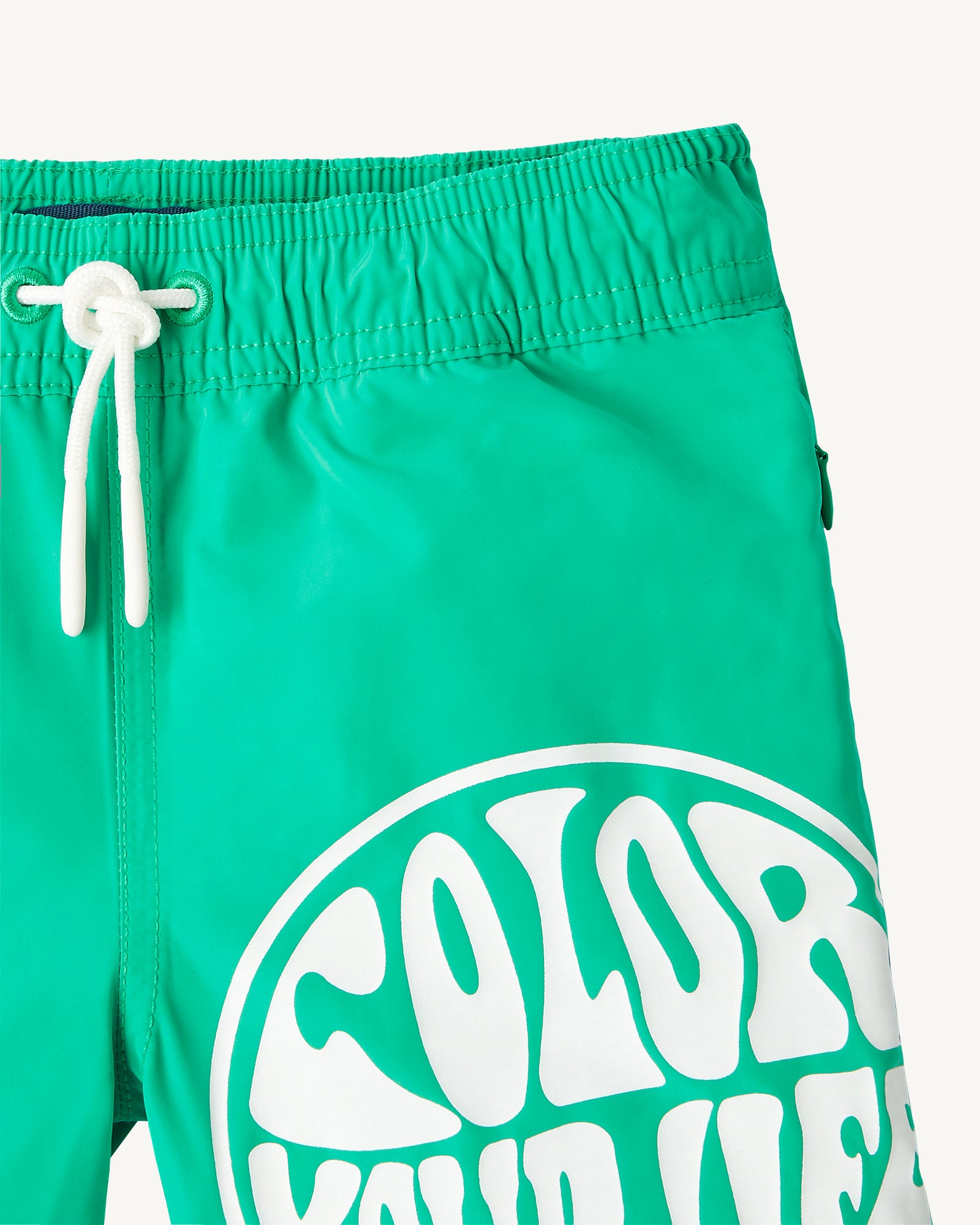 Short de bain Vert/Funday blanc enfant Cassis