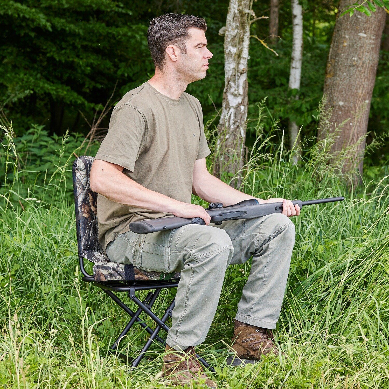 Allen Campingstuhl Sitzstuhl Camo – 360° drehbar