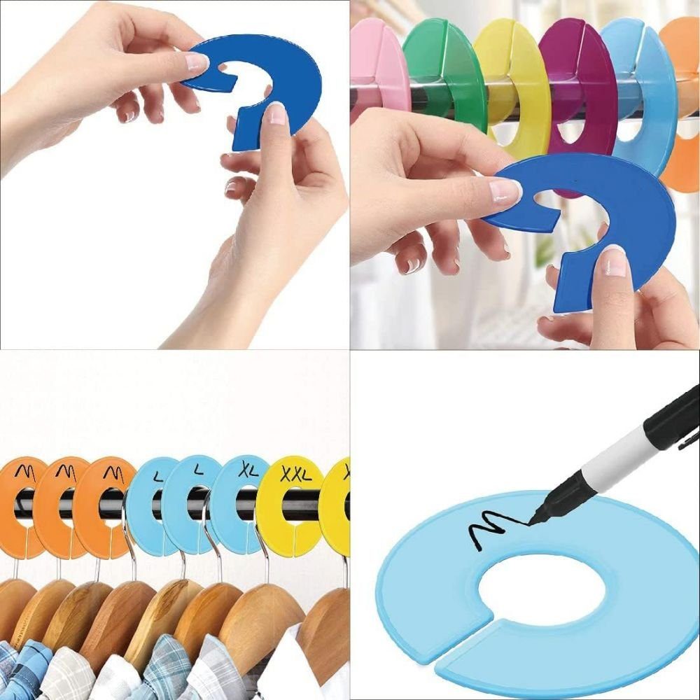 Bizaical Kleiderbügel 24 Pcs Kleidung Größe Teiler Rund Kleidung Organisation,Schreibbar, (24-tlg)
