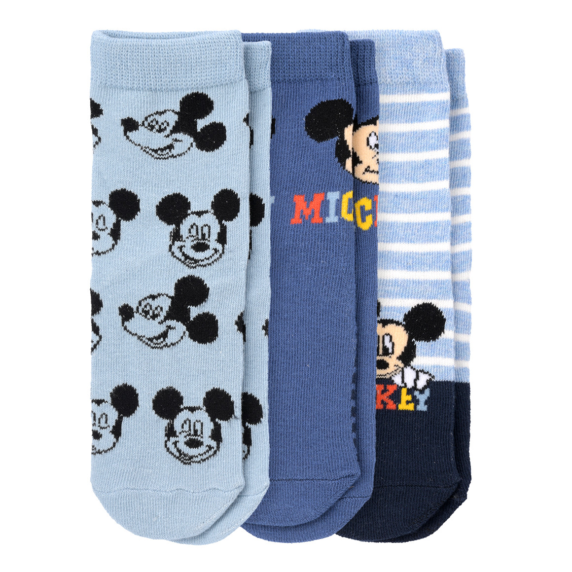 3 Paar Micky Maus Socken im Motiv-Mix