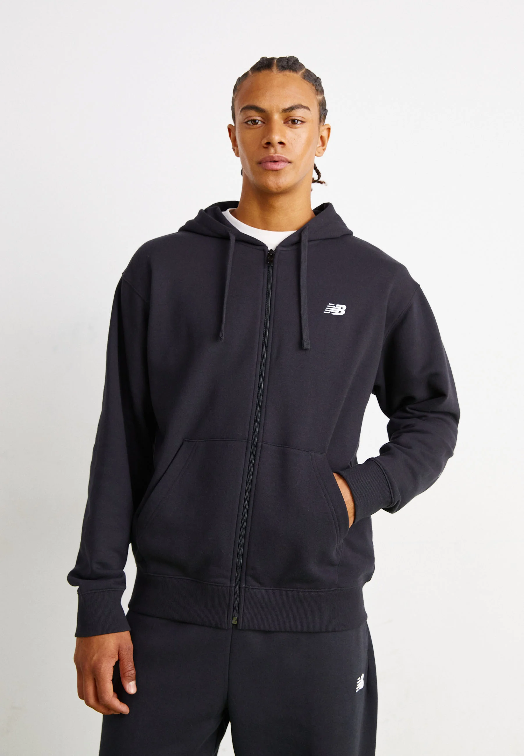 Sudadera con capucha y cremallera completa New Balance Sport Essentials Small Logo - Sudadera con cremallera