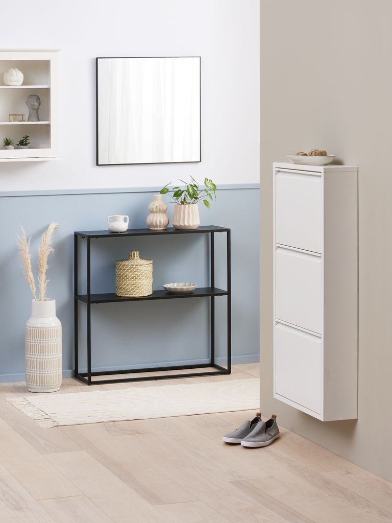 VIRUM Console VIRUM 26x80 avec étagère, noir