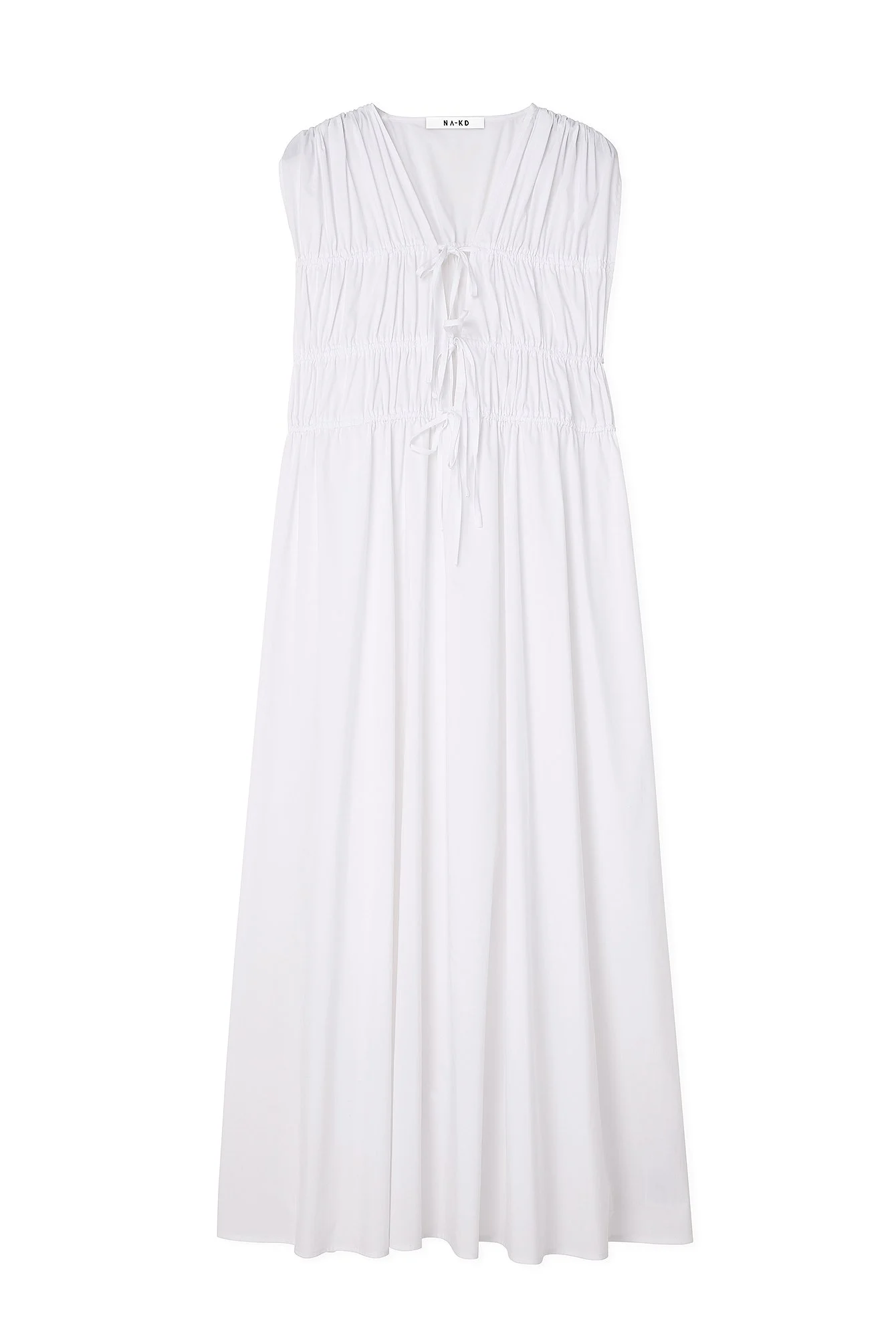 Tie Chest Detail Maxi Dress
