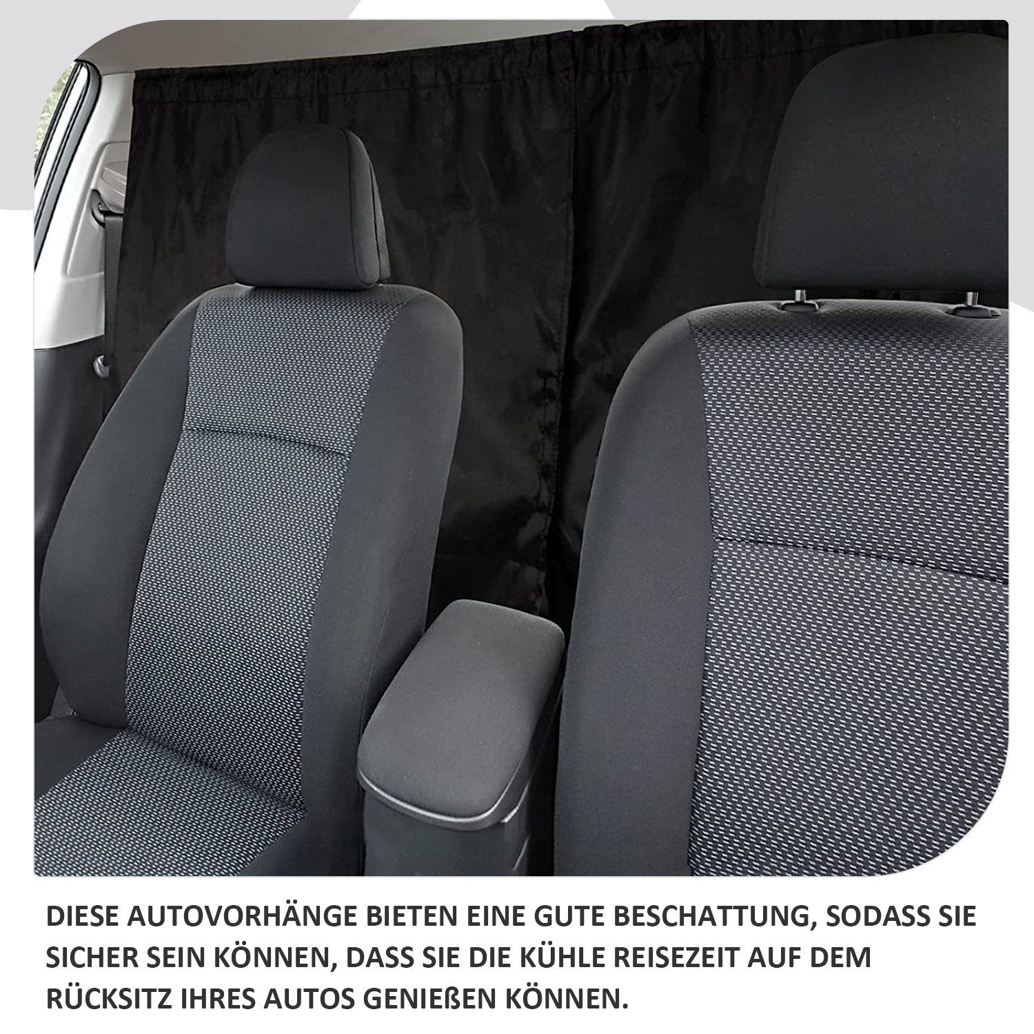 TOPMELON Autosonnenschutz Automotive Split Sunshade Vorhänge, Trennvorhänge