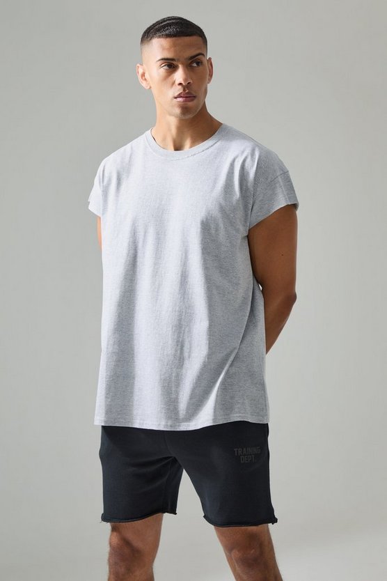 Man Active Oversize T-Shirt mit Bronx Barbell Print