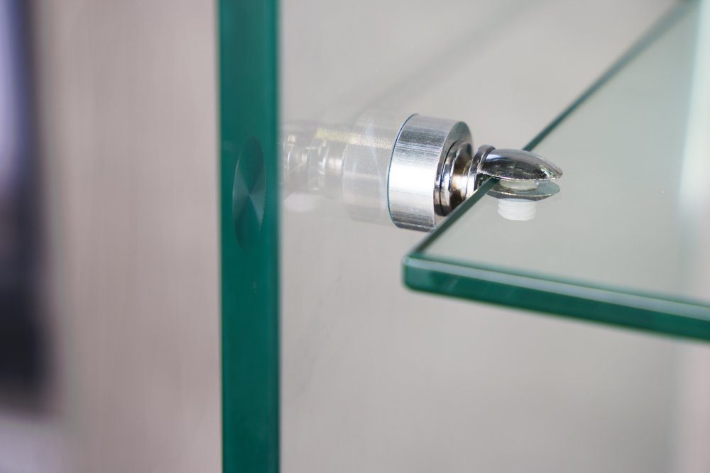 riess-ambiente Konsolentisch FANTOME 100cm transparent (Einzelartikel, 1-St), Wohnzimmer · Glas · eckig · mit Ablage · Modern Design