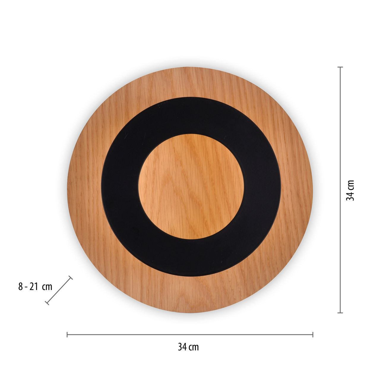 Paul Neuhaus LED Wandleuchte, 1x LED-Board/6,00Watt, 3000 Kelvin, Holz-natur
