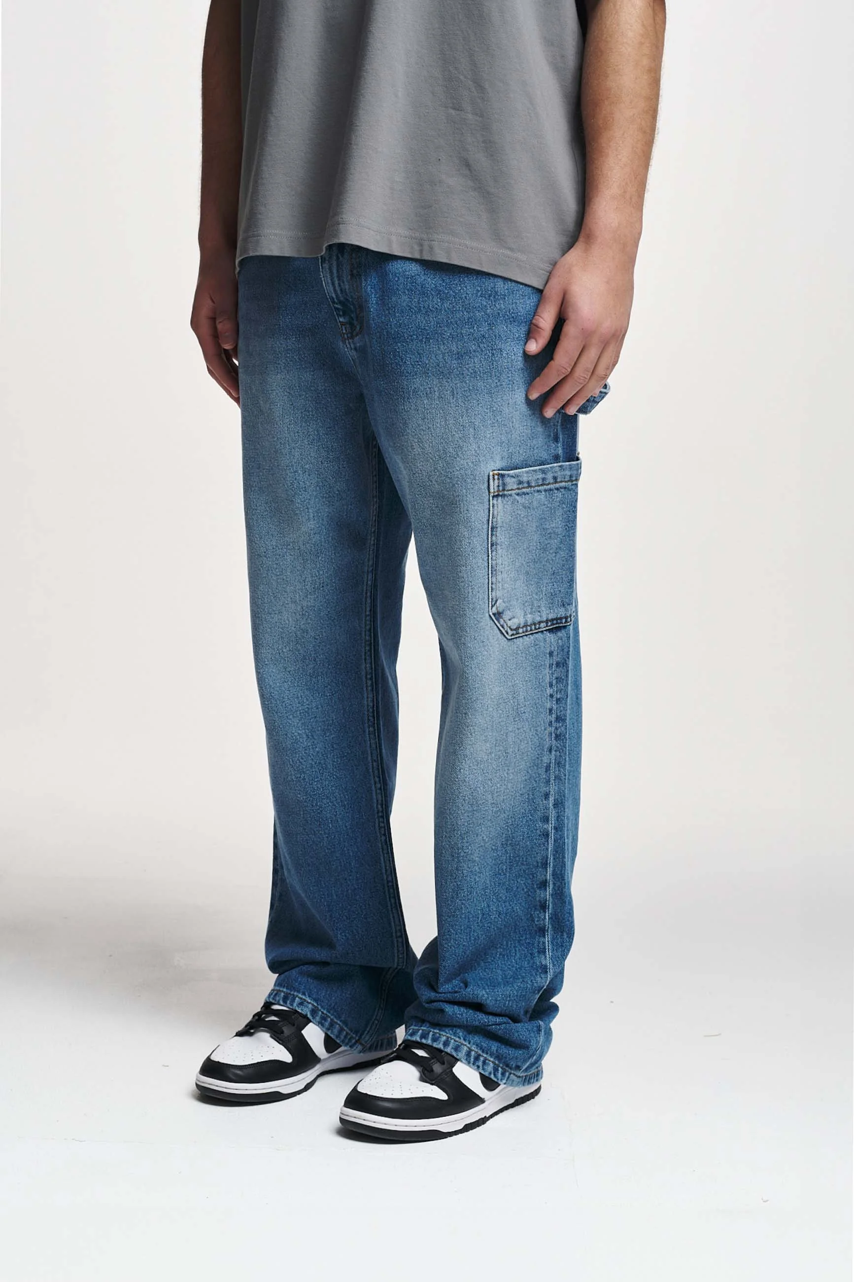 2Y Studios ELADAN WORKER BAGGY - Vaqueros holgados