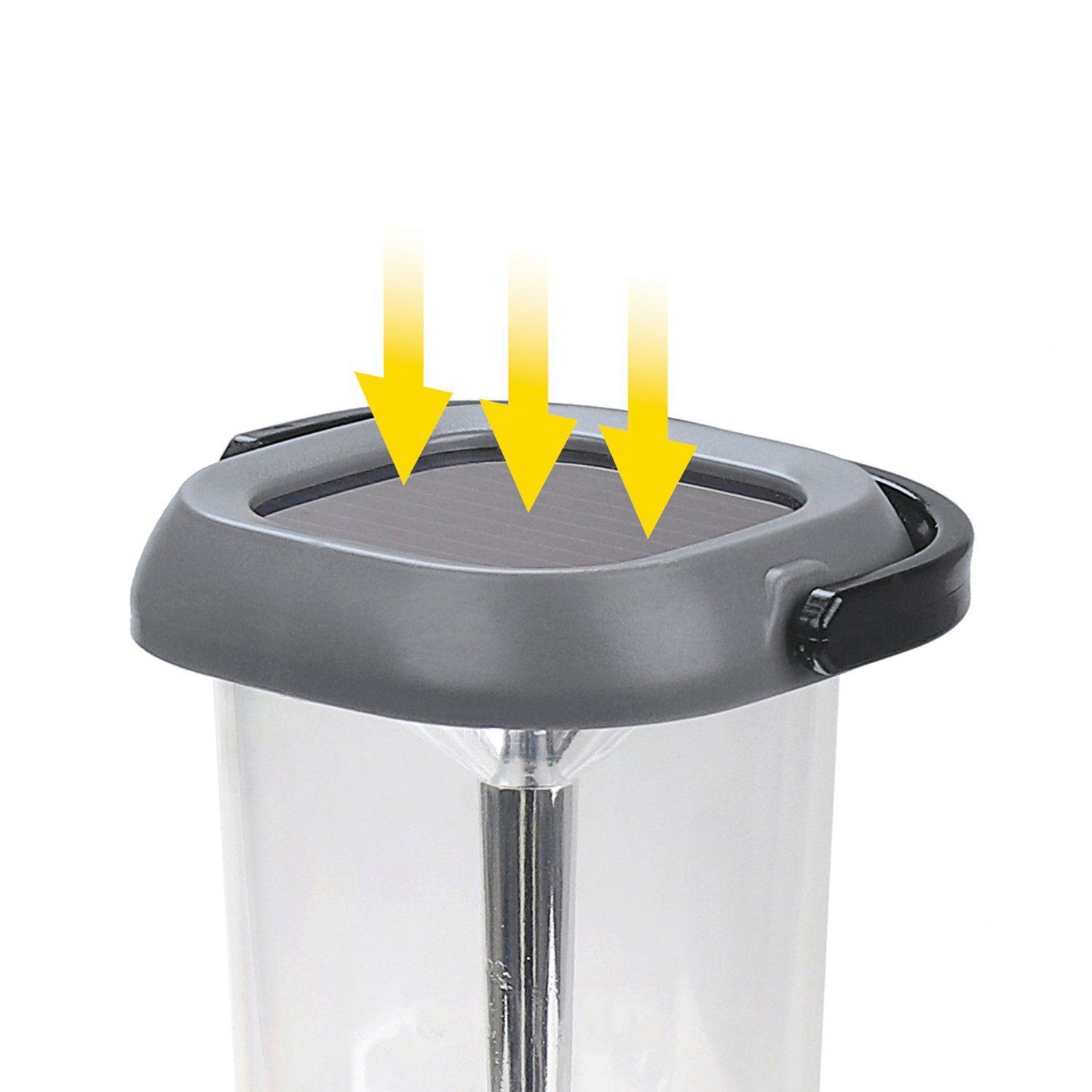 EASYmaxx Taschenlampe Akku-Lampe mit Radio - Lädt über Solar, Kurbel und USB, Camping Lampe Leuchte Outdoor ohne Batterien