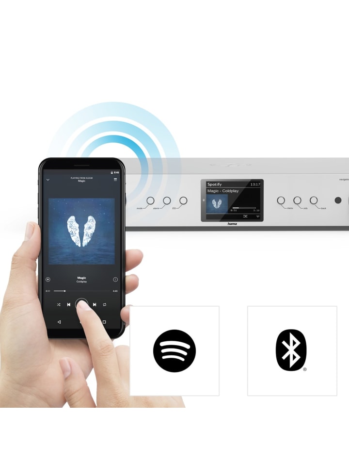 Hama DIT2105SBTX, DAB /Internetradio in Silber günstig kaufen onesize